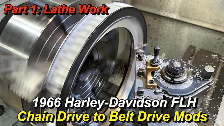 Harley-Davidson FLH Chain Drive to Belt Drive Mods Part 1- Manual Lathe Work