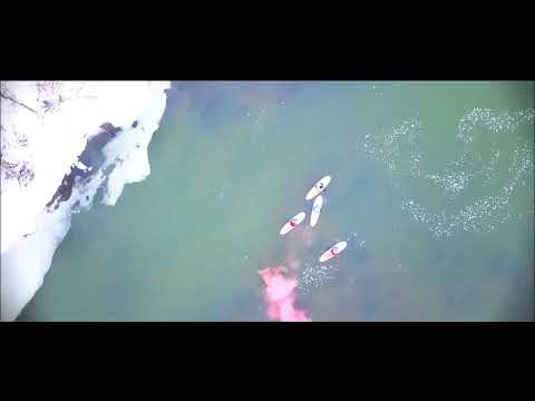 Видео: В Курске прошел парад Дедов Морозов на реке