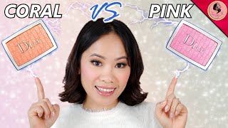 DIOR BACKSTAGE ROSY GLOW BLUSH - PINK vs CORAL