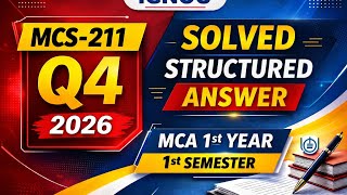 MCS-211 Assignment 2026 Q4 | MCA 1st Year 1st Semester IGNOU | Solved & Structured Answer