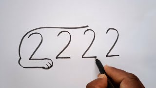 Dog Drawing With 2222 Number | How To Draw Dog | Do Drawing