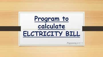 Program To Calculate Electricity Bill in C++  | C++ | Programming in C++