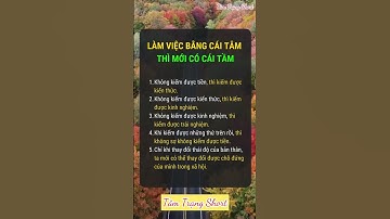Làm việc bằng cái tâm thì mới có cái tầm #tamtrangshort #shorts #xuhuong #xuhuongyoutube