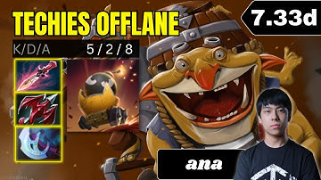 PATCH 7.33d - ana Techies Offlane Gameplay - Dota 2 Full Match Gameplay