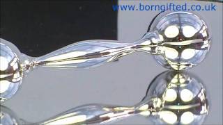 Solid Silver Dumbbell Baby Rattle from Carrs Silver