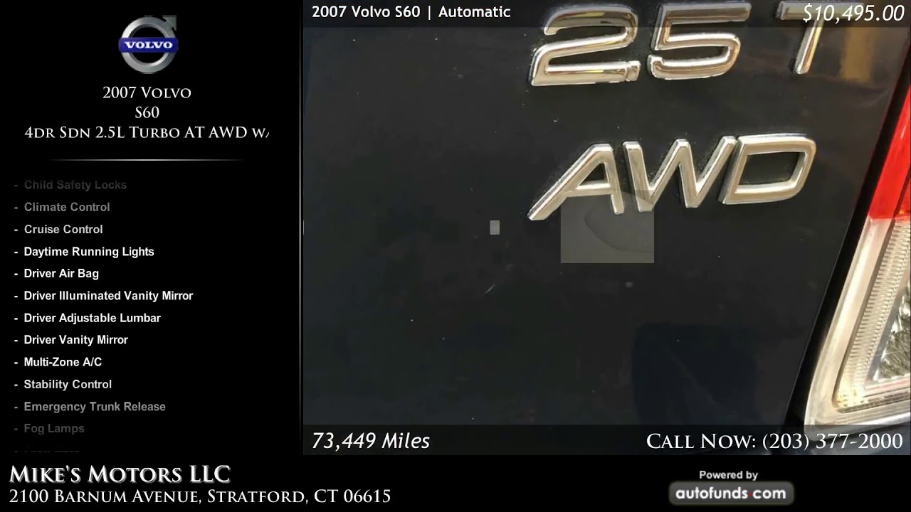 Used 2007 Volvo S60 | Mike's Motors LLC, Stratford, CT - SOLD