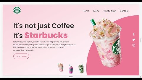 Create Starbucks Landing Webpage in 3 Minutes With HTML CSS & JavaScript || Landing Page || @D-coder