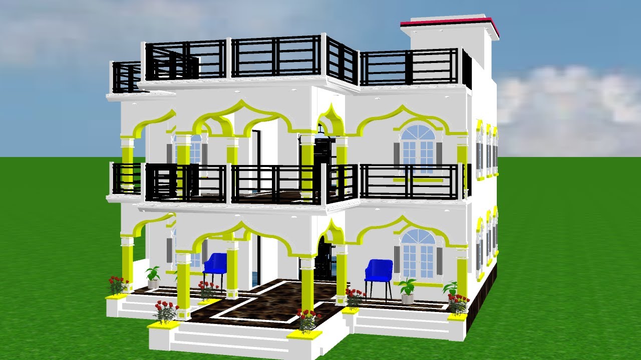 36 by 50 Beautiful House Plan , Double Story House Plan