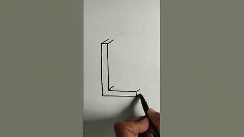 how to draw 3d letter L #3d #3ddrawing #3dletterdrawing #art #drawing #shorts #artsiechic