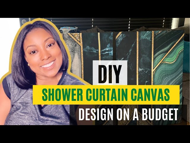 DIY Louis Vuitton printed shower curtain and matching canvas #  #r #follow 