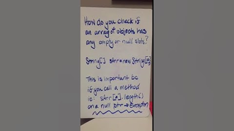 Checking array of objects for null pointers