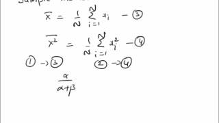 Moment method estimation: Beta distribution