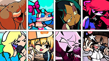 ELEPHANTITIS but Every Turn a Different Character Sings 🎶⚡ (FNF The Executable Entourage)