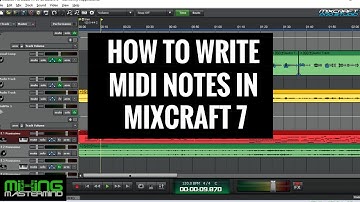 How To Write Midi Notes in Scales in Mixcraft Prostudio 7 (Piano Roll Editor)