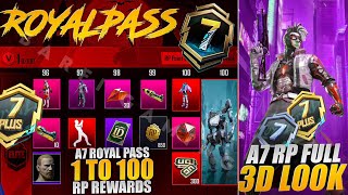 Finally A7 Royal Pass | 1 to 100 RP Rewards in 3D Look | Upgradeable PP-19 Skin | PUBGM