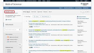 WoS basic search