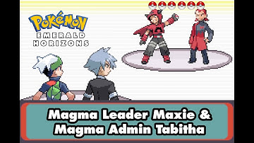 Pokemon Emerald Horizons  - VS Team Magma Leader Maxie & Admin Tabitha (Mossdeep Space Center)