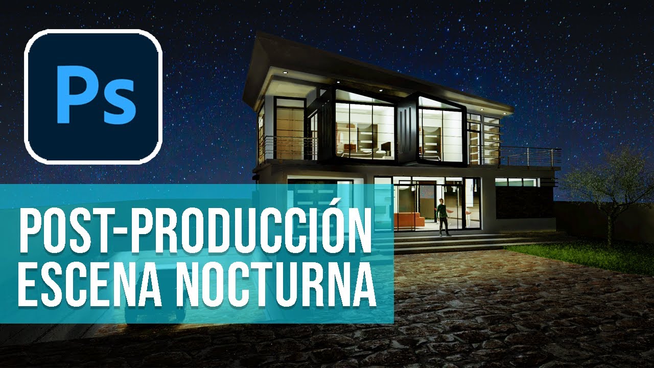 Editar un render/perspectiva nocturna en Photoshop