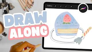 Procreate Tutorial: Cute Strawberry Cake Illustration (Step-by-Step) screenshot 3