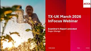TX InFocus webinar (M26) - Examiner's report unlocked