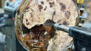 Epoxy Resin Disaster: Woodturning a Hickory Burl with Uncured Epoxy!