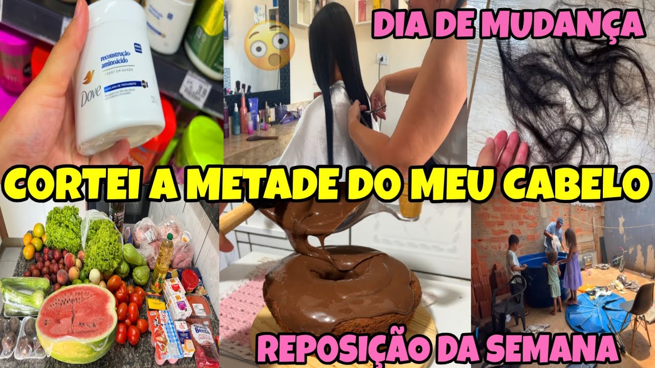 SURTEI…CORTEI A METADE DO MEU CABELO🥲FIZ PROGRESSIVA NO SALÃO -FUI FAZER COMPRAS DE REPOSIÇÃO 