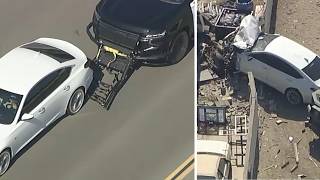 Driver dead after Inland Empire chase ends in violent crash, standoff