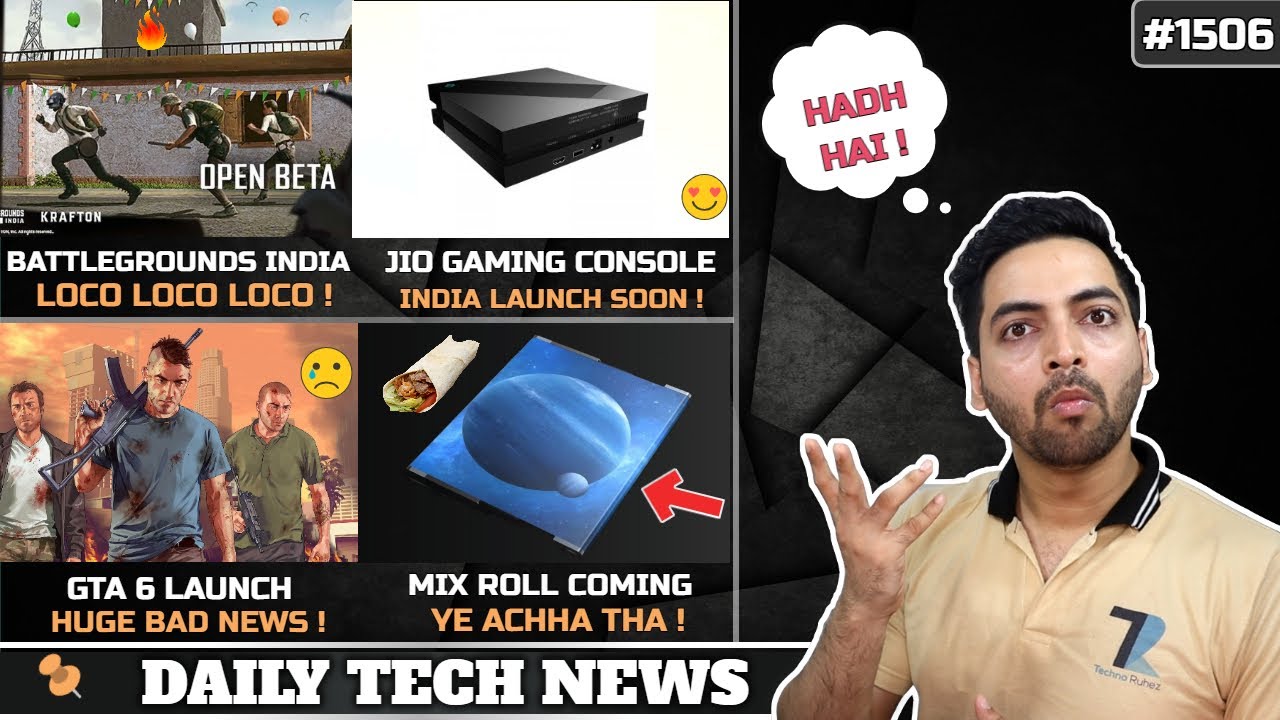 BGMI With LOCO,GTA 6 Bad News,Jio Gaming Console,Samsung AMD GPU Breaks Record,Reno 6 India,Mix Roll