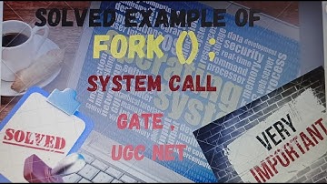 EXAMPLE QUESTION | FORK SYSTEM CALL | OPERATING SYSTEM | GATE 2025 | UGC NET | UNIVERSITY EXAMS