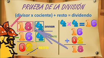 La prueba de la división. 3° primaria