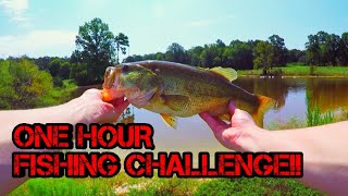 ONE hour fishing challenge! CAUGHT A FATTY!