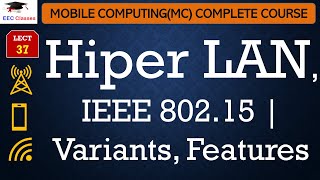 L37: Hiper LAN, IEEE 802.15 | Variants, Features in Mobile Computing Lectures in Hindi
