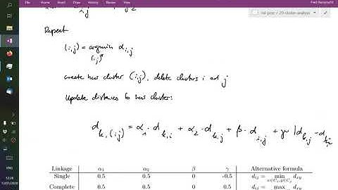 Lecture 20.2: Cluster Analysis (cont.) | ML19