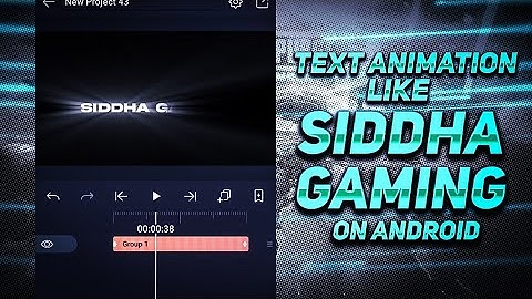 Text Animation Like Siddha Gaming On Android || PUBGAvenger Gaming