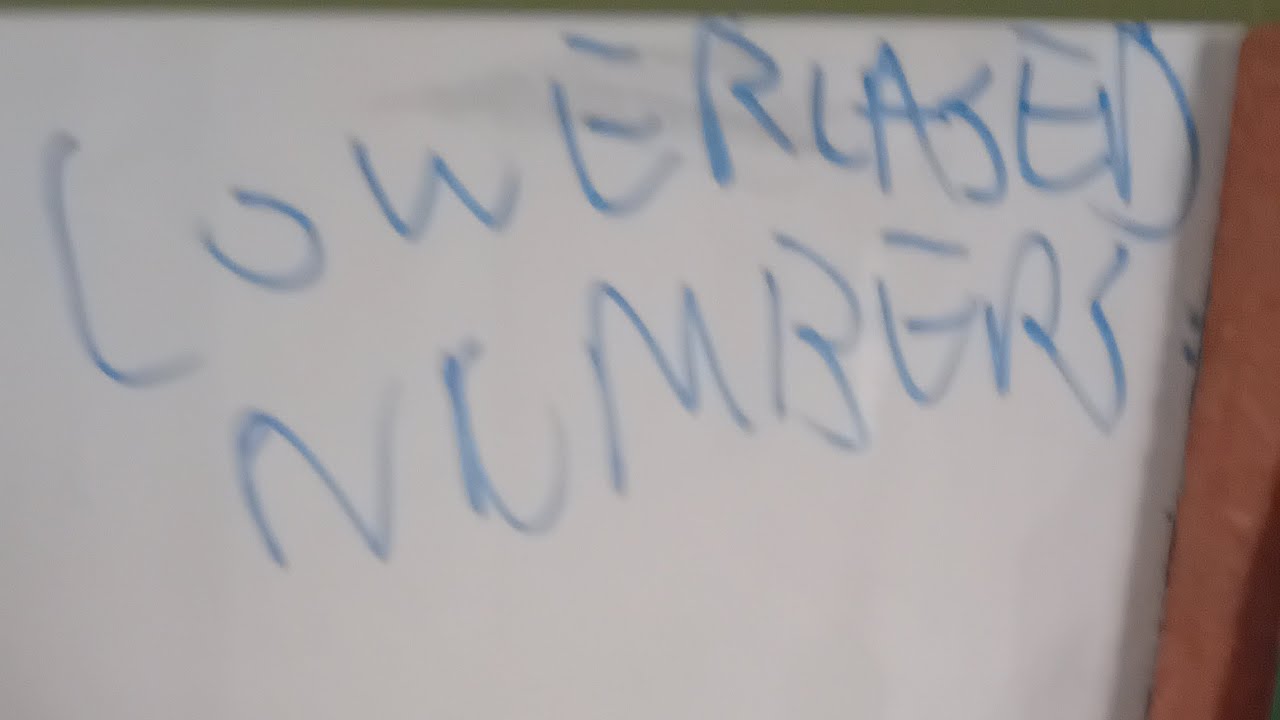 Making Lowercased numbers (AGAIN) - YouTube