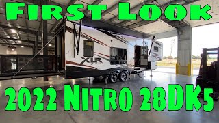 First look at the 2022 XLR Nitro 28DK5  fifth wheel toy hauler by Forest River Inc.