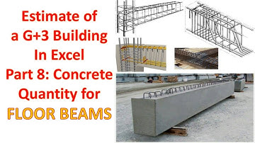 Detailed Estimate of a G+3 Building in Excel -Part 8 FLOOR BEAMS