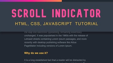 Create Scroll Indicator using Javascript | No Plugin Required
