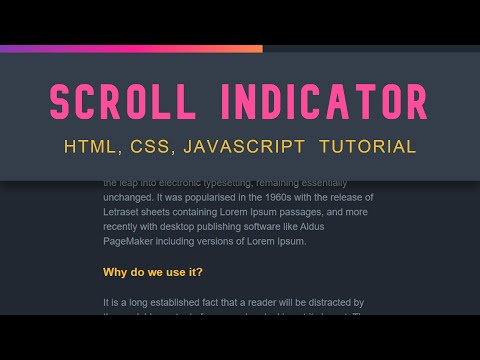 Create Scroll Indicator using Javascript | No Plugin Required
