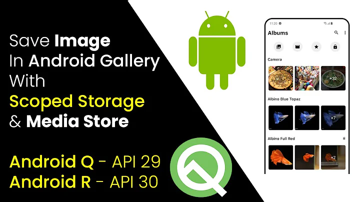 Scoped Storage Android 11 java example | How to save image in Android Q R using MediaStore? Tutorial