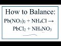 Balancing Chemical Equations and Ions
