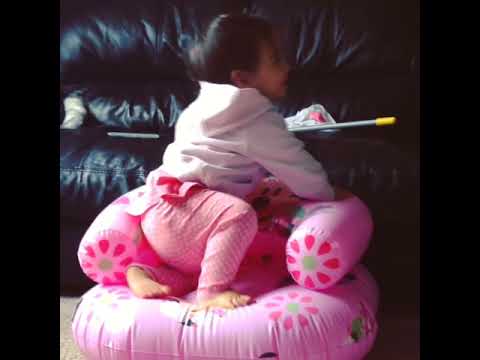 Lexi Testing Her New Inflatable Chair Fail