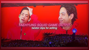 TAEHYUNG - squid game outfit twixtor clips for editing (4K) - link in the desc
