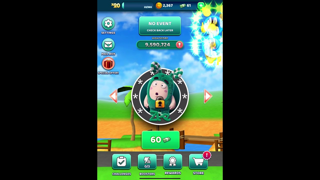 Oddbods turbo run unlocking zee