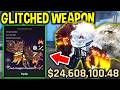 Using GLITCHED DARK KNIGHT GAUNTLETS in The Forge Roblox