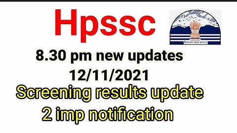 Hpssc Updates Staff Nurse Screening Result postcode892,steno typist postcode 870