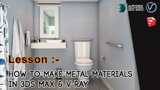 How to make Metal Materials in 3DS Max-V-ray | in Hindi