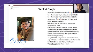 Profile Building for FAANG Sanket Singh