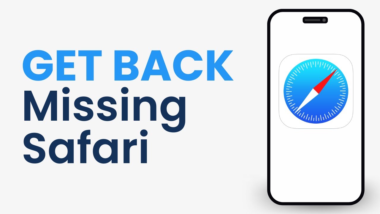 How to Get Back Missing Safari Browser on iPhone - YouTube