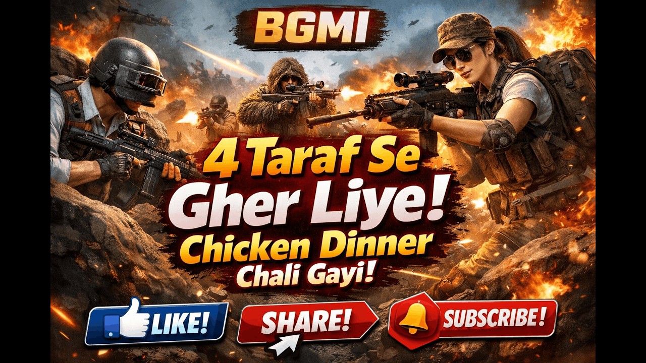 4 Side Se Attack 😱 Winning Match Se Direct Exit! Chicken Dinner Chala Gaya 💔🔥 | BGMI Intense Fight